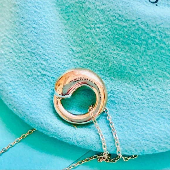 Tiffany Co Elsa Peretti Eternal Circle Sterling Silver Necklace